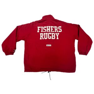 Vintage Boathouse Fishers Rugby Jacket Men's L Red Windbreaker Made in USA