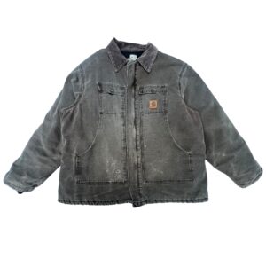 00s VTG USA Carhartt C26 CHT Arctic Traditional Coat XXL Distressed Fade Y2K 02