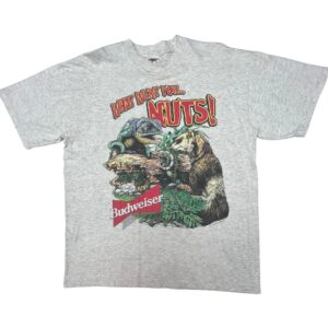 VTG 1998 Budweiser Lizard Ferret “What Were You Nuts?” T-Shirt All American Wear