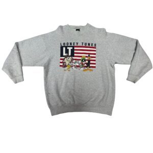 90s VTG Looney Tunes Warner Bros Crewneck Sweatshirt XXL Distressed 90s USA 1997
