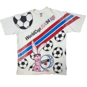 90s Vintage World Cup USA Energizer Bunny T Shirt All Over Print USA Made 91/93