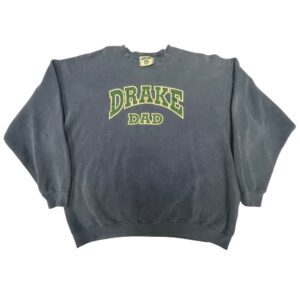 VTG 90s Lee Ultraweight Drake University Dad Crewneck Sweatshirt Navy USA Fade