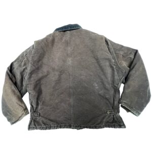 00s VTG Carhartt J22 DKB Sandstone Duck Jacket Detroit Workwear Distressed 2006