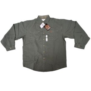 Deadstock Carhartt S96 MOS Shirt Jac Flannel Lined Canvas Moss Green Men's L NWT