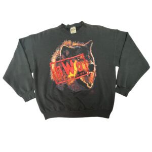 90s Vintage nWo Wolfpac Sweatshirt XL Tultex Maximum WCW Wrestling Black 1998