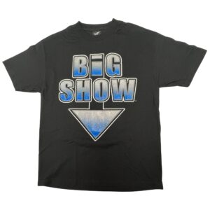 00s VTG WWF Big Show Big All Over Shirt Scratch Logo Glitter Wrestling 2001 Y2K