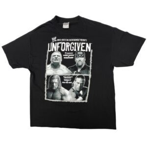 VTG 2002 WWE Unforgiven Shirt XL Brock Lesnar Undertaker Diamond Star PPV MINT