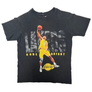 Vintage Y2K Kobe Bryant Lakers Shirt S Black VF Imagewear Distressed NBA Tee