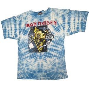 1990 VTG Iron Maiden No Prayer For The Dying Symmetria Tie Dye Single Stitch XL