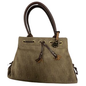 Vintage Dooney Bourke Signature Canvas Drawstring Tote USA Blue Duck Tassel Bag