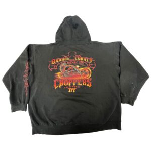 00s Vintage Orange County Choppers Hoodie XL Faded Distressed OCC Biker Y2K 2005