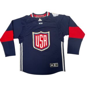 Vintage Adidas Team USA 2016 World Cup of Hockey Jersey M Navy Blue Blank NHL