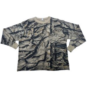 1980s Vintage Backlander Original Bark Camo Pocket T Shirt L Single Stitch USA