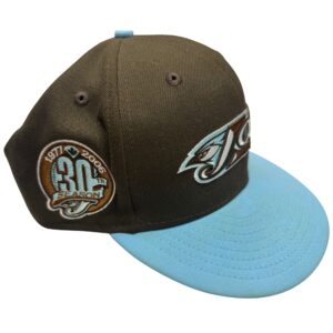 New Era 59FIFTY Toronto Blue Jays 30th Season Hat 7 3/4 Brown Sky Blue MLB