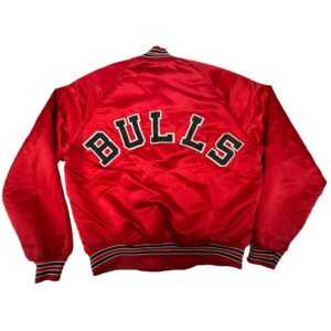 Vintage 80s 90s Chalk Line Chicago Bulls Satin Bomber Jacket M USA NBA
