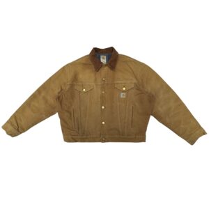 VTG 2002 Carhartt J09 BRN Detroit Jacket XL 48 Brown Blanket Lined Workwear USA