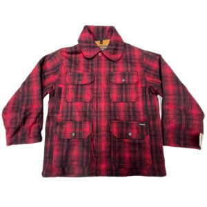 VTG Woolrich 503 Mackinaw Hunting Jacket M Red Buffalo Plaid Wool Coat NWT
