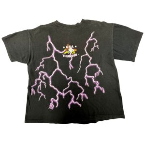 Vintage 90s USA Thunder Tiger Lightning T-Shirt All Over Print AOP Distressed