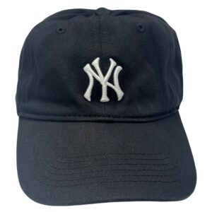MLB Korea NY Yankees Denim Baseball Cap Hat Black Streetwear One Size