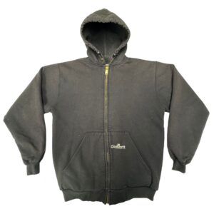Vintage 2001 Carhartt K129 BLK Thermal Lined Zip Up Hoodie Black Mens Medium USA