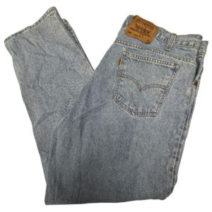Vintage 1996 Levi’s 550 Orange Tab Baggy Light Wash Jeans 40x30 Mexico Y2K