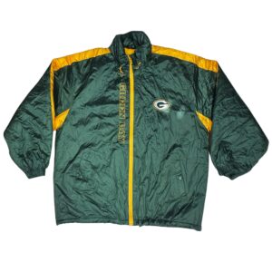 90s VTG Logo Athletic Green Bay Packers Game Day NFL Windbreaker Jacket Men's L