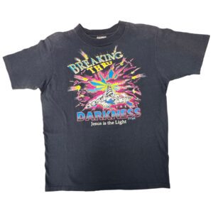 VTG 1991 Jesus Is The Light Breaking Thru The Darkness Graphic T-Shirt L Oneita