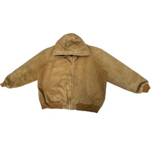 Vintage Carhartt J130 BRN Sandstone Duck Active Jacket Brown 3XL Tall Distressed