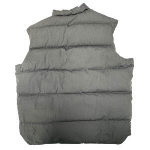 80s/90s Vintage Woolrich Down Puffer Vest Mens Large Gray Black Beige sheep tag