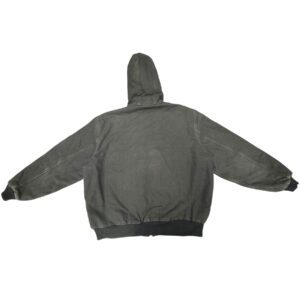 VTG 2006 Carhartt J130 BLK Sandstone Duck Active Jacket Faded Black Quilt Lined